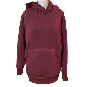 ATHLETA Wine Solstice Sherpa Reversible Hoodie Maple Red (Wine) Size S